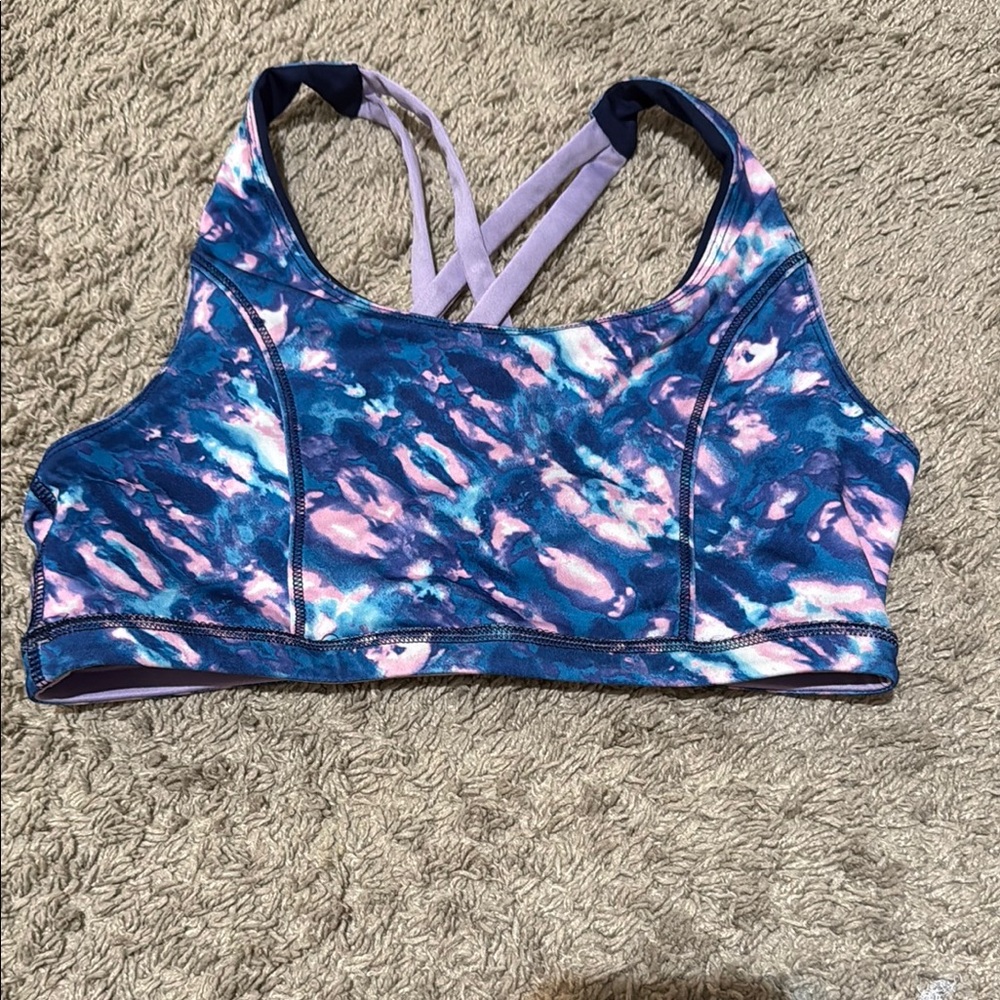Justice Blue and Purple Reversible Sports Bra